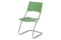 Jídelní židle  - chrom/zelený plast  B161 GRN